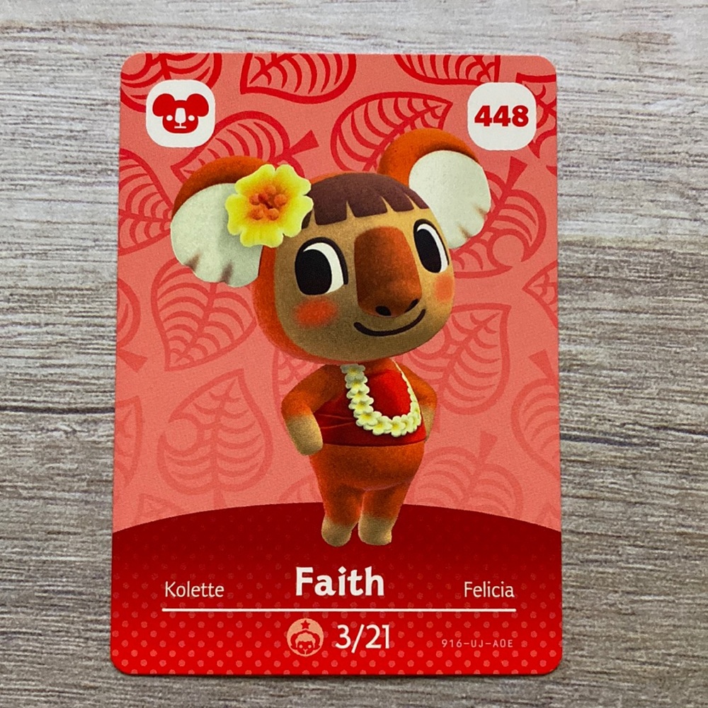 Genuine Animal Crossing Amiibo Faith